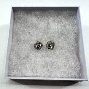 Clear Gemstone Stud Earrings